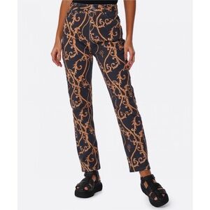 GANNI Cutye Rope Chain Print Straight Leg Jean